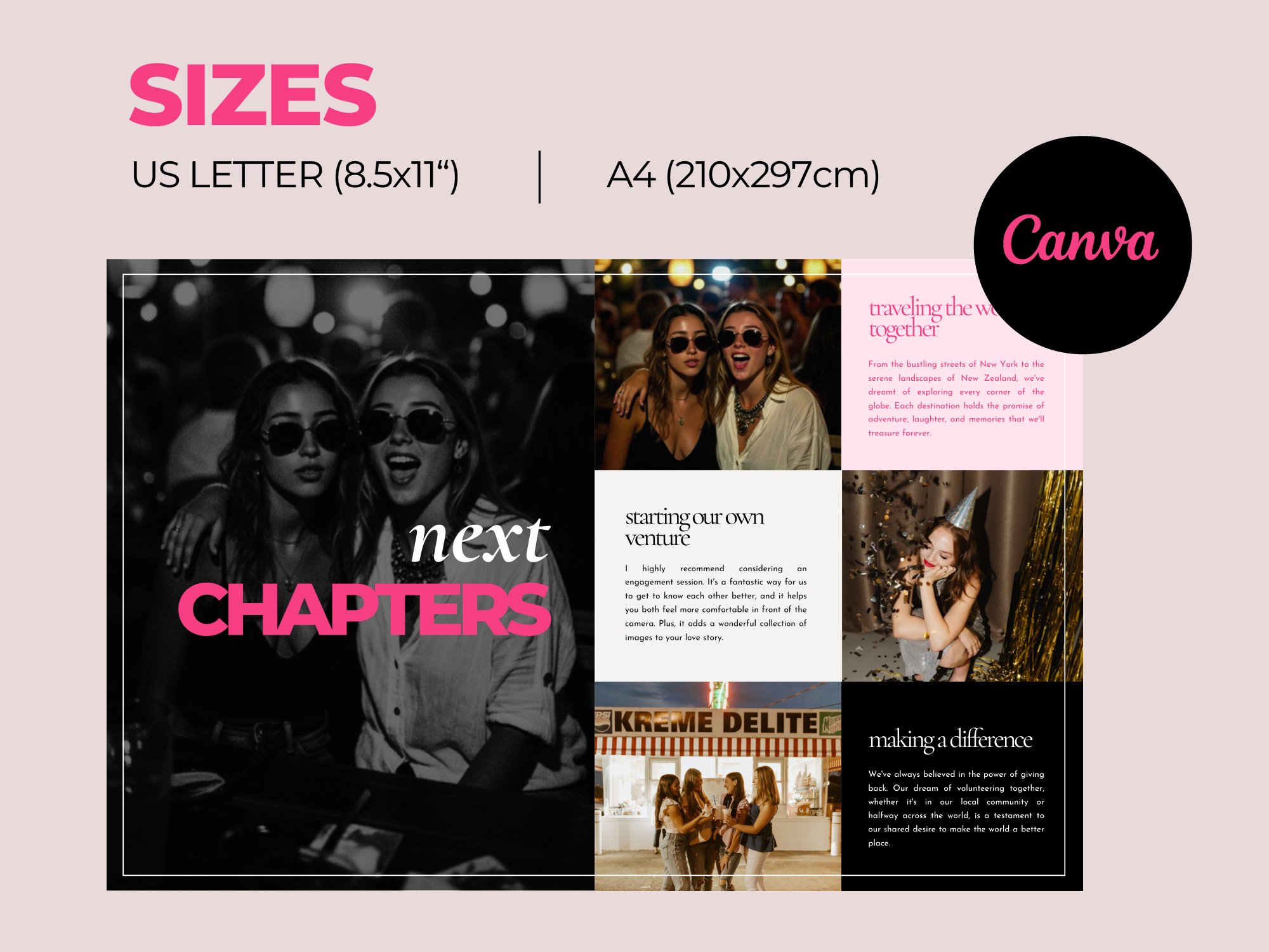 Original magazine gift for best friend - Canva template