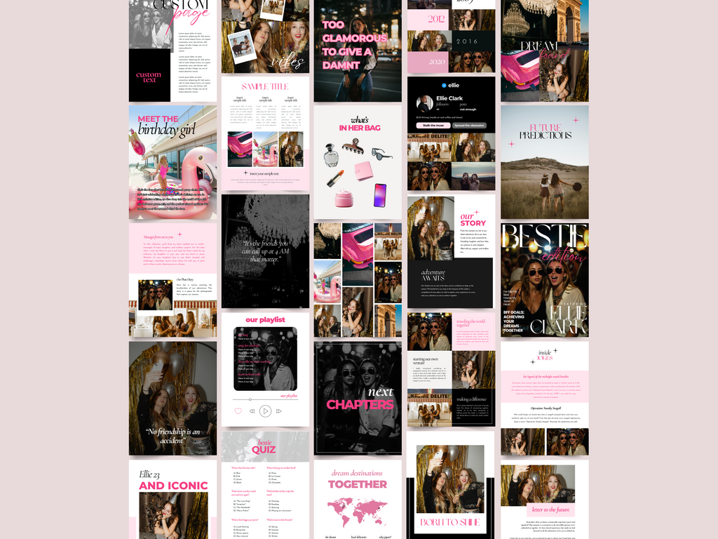 Original magazine gift for best friend - Canva template
