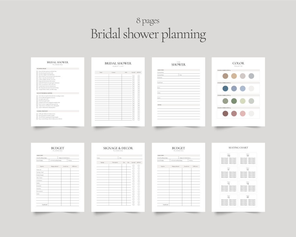Printable maid of honor planner for Canva