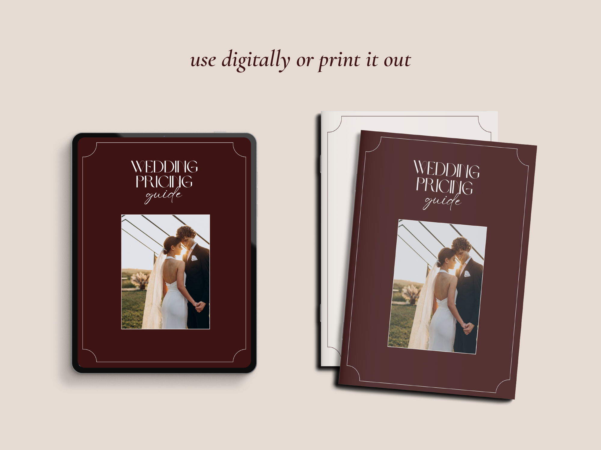 Burgundy wedding photography pricing guide