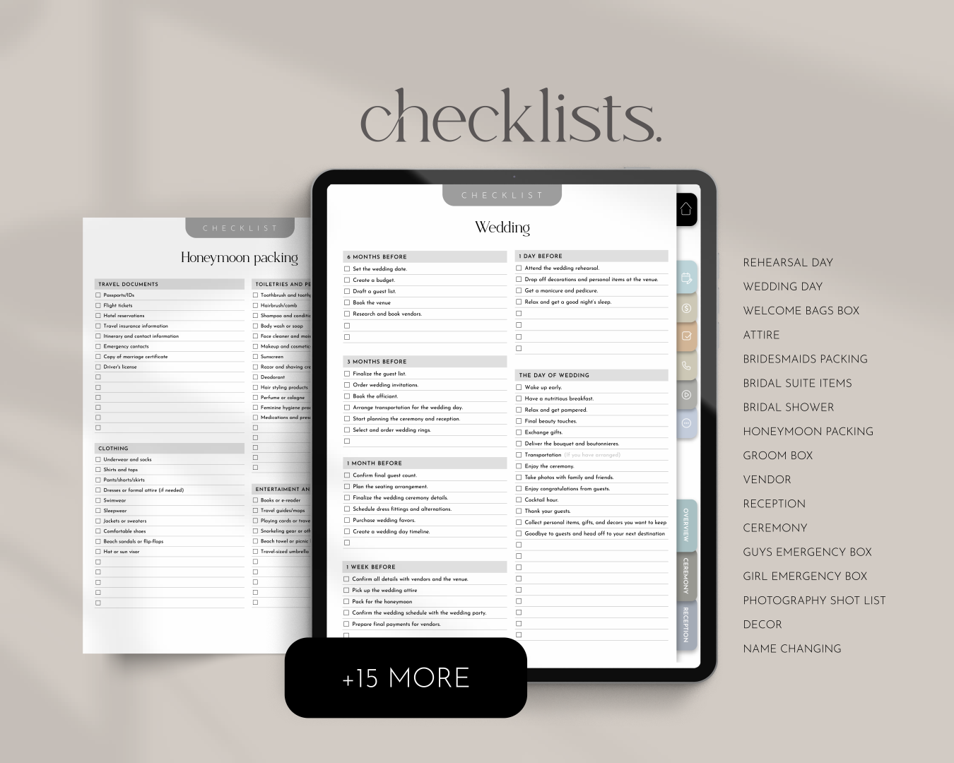 Goodnotes digital wedding planner PDF for Ipad