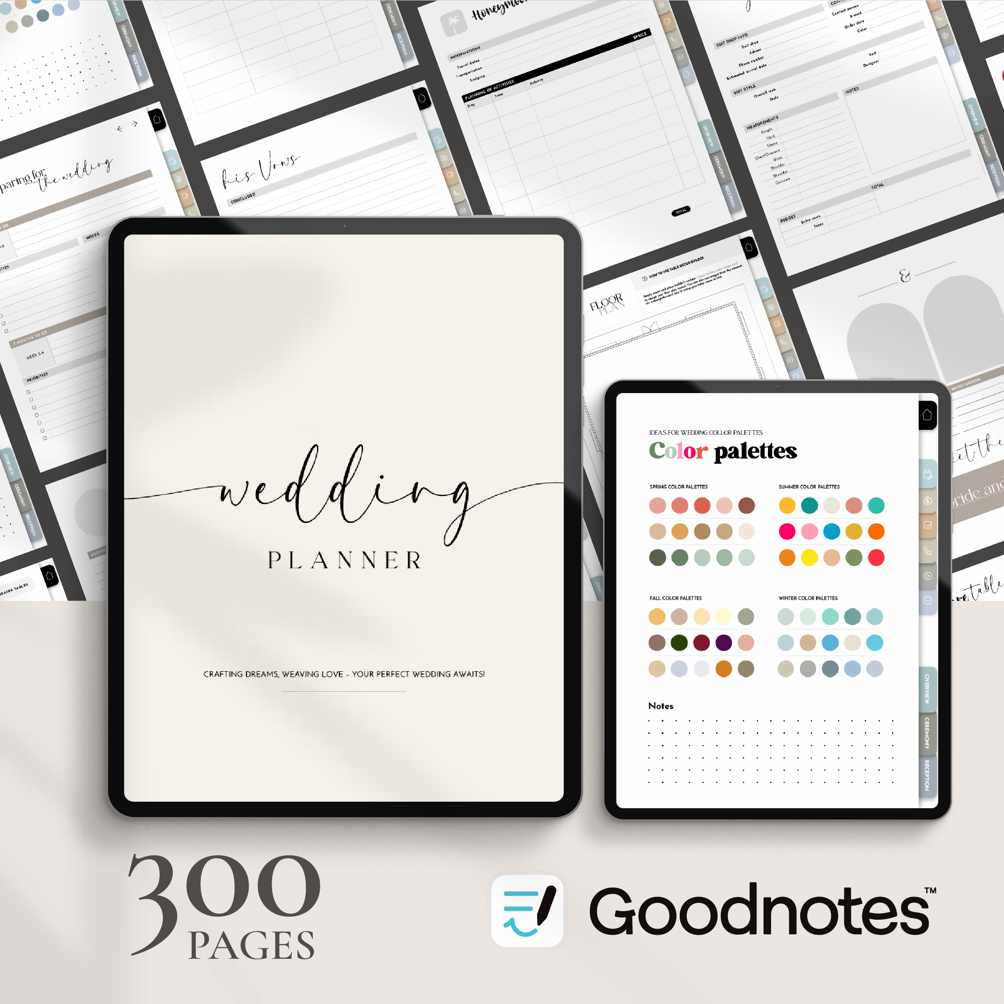 Goodnotes digital wedding planner PDF for Ipad