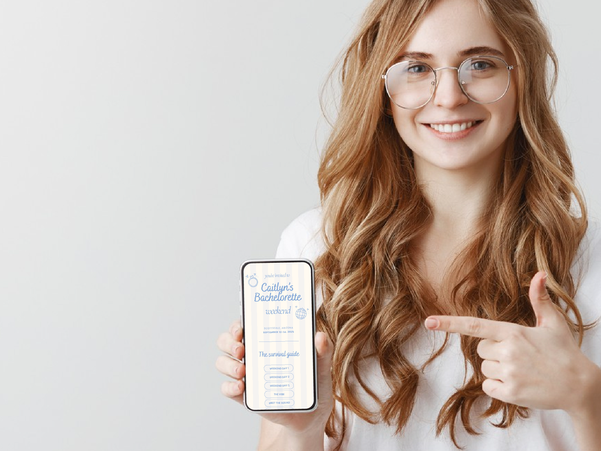 Bachelorette website invitation template