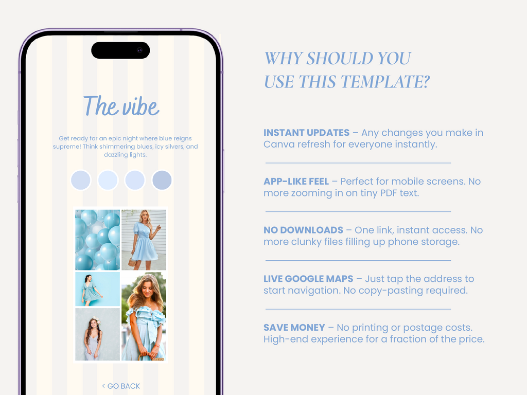 Bachelorette website invitation template