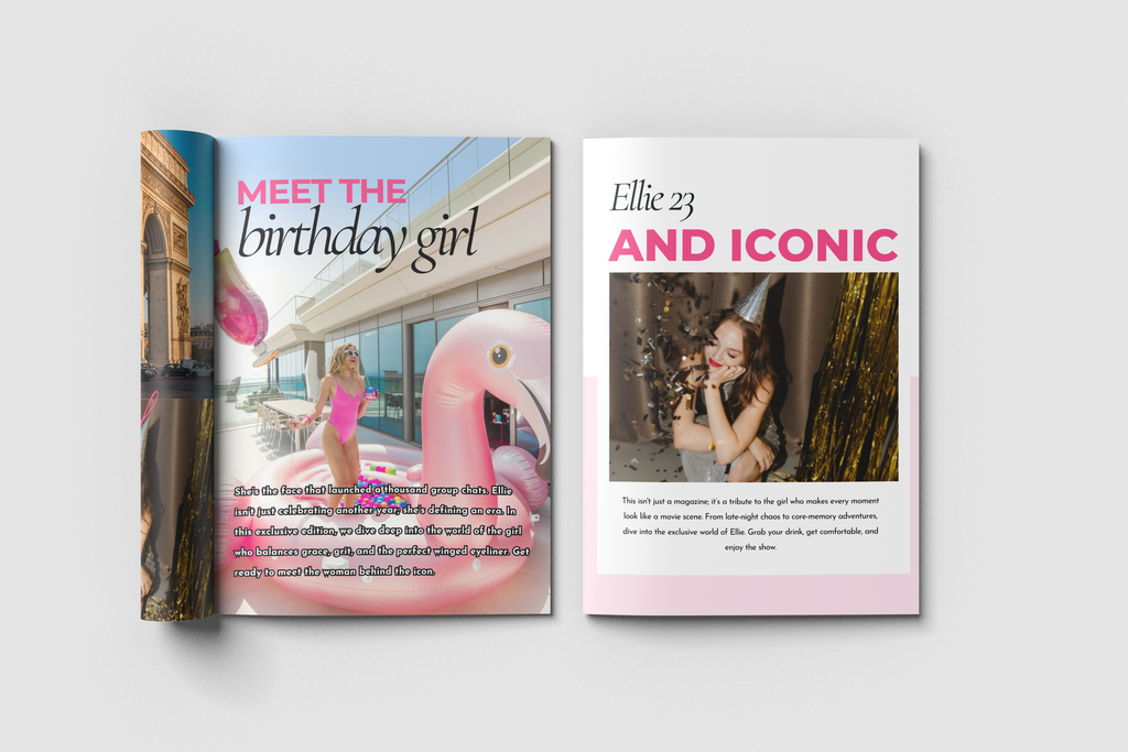 Original magazine gift for best friend - Canva template