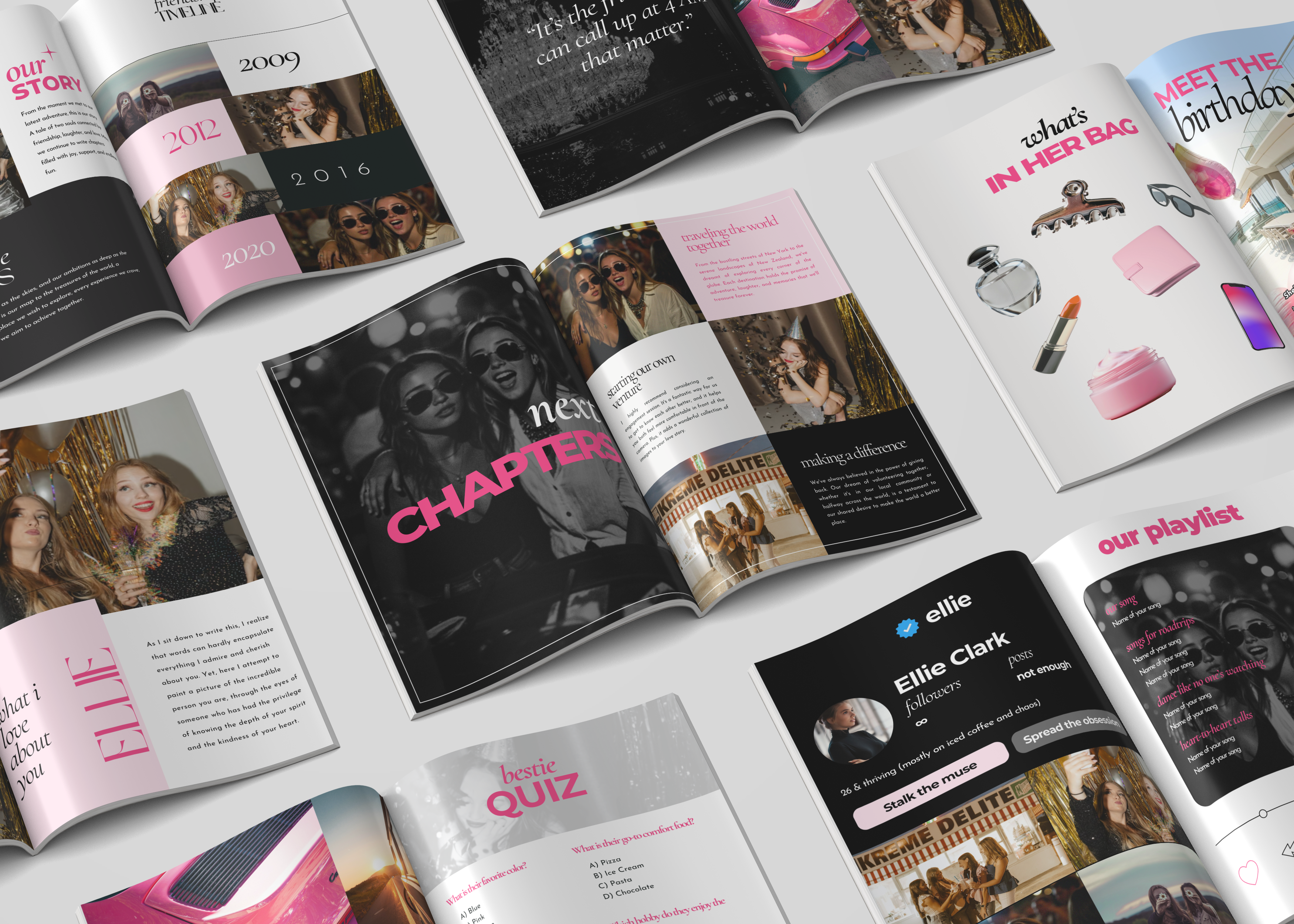 Original magazine gift for best friend - Canva template