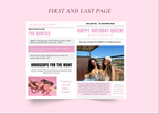 Printable bestie newspaper gift template for Canva
