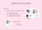 Printable bestie newspaper gift template for Canva