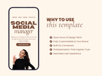Brown Social Media Manager Website Template for Canva
