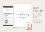 Burgundy wedding website template