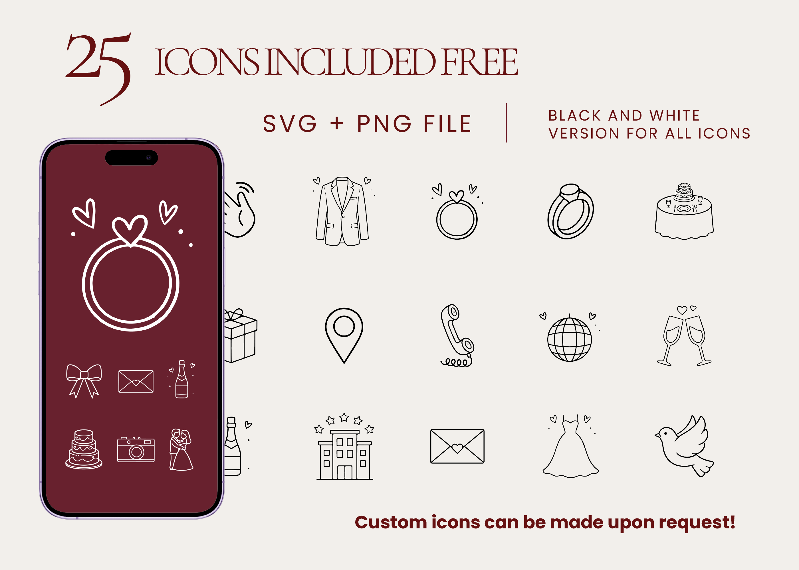 Burgundy wedding website template