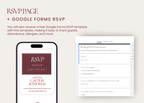 Burgundy wedding website template