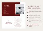 Burgundy wedding website template