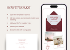 Burgundy wedding website template