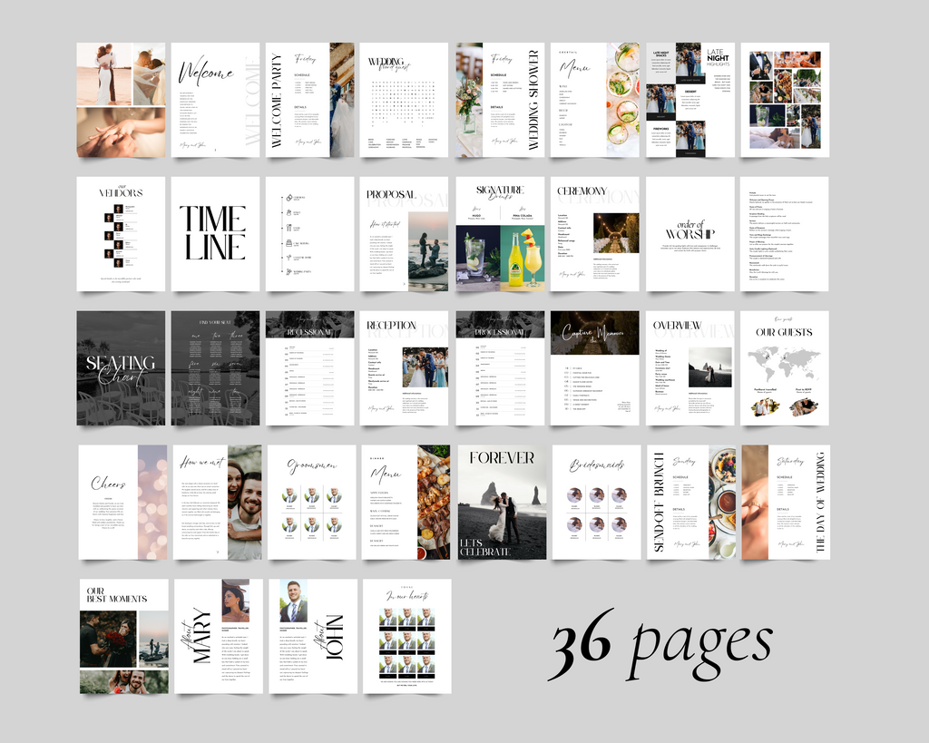 Printable wedding magazine decor