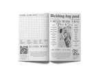 Printable wedding newspaper decor